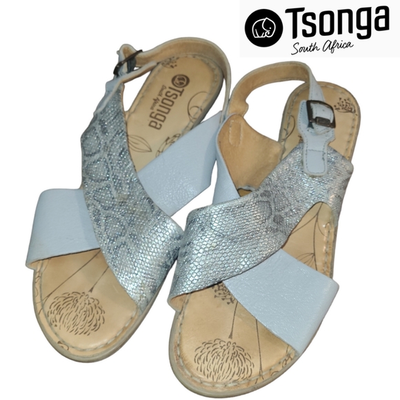 South African Tosnga Hand Made Leather Sandals - Picture 1 of 10